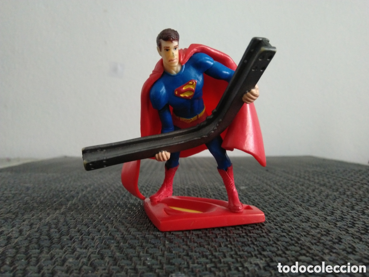 Figuras de Goma y PVC: FIGURA PVC SUPERMAN DE BULLY DOBLANDO VIGA SUPERHEROES