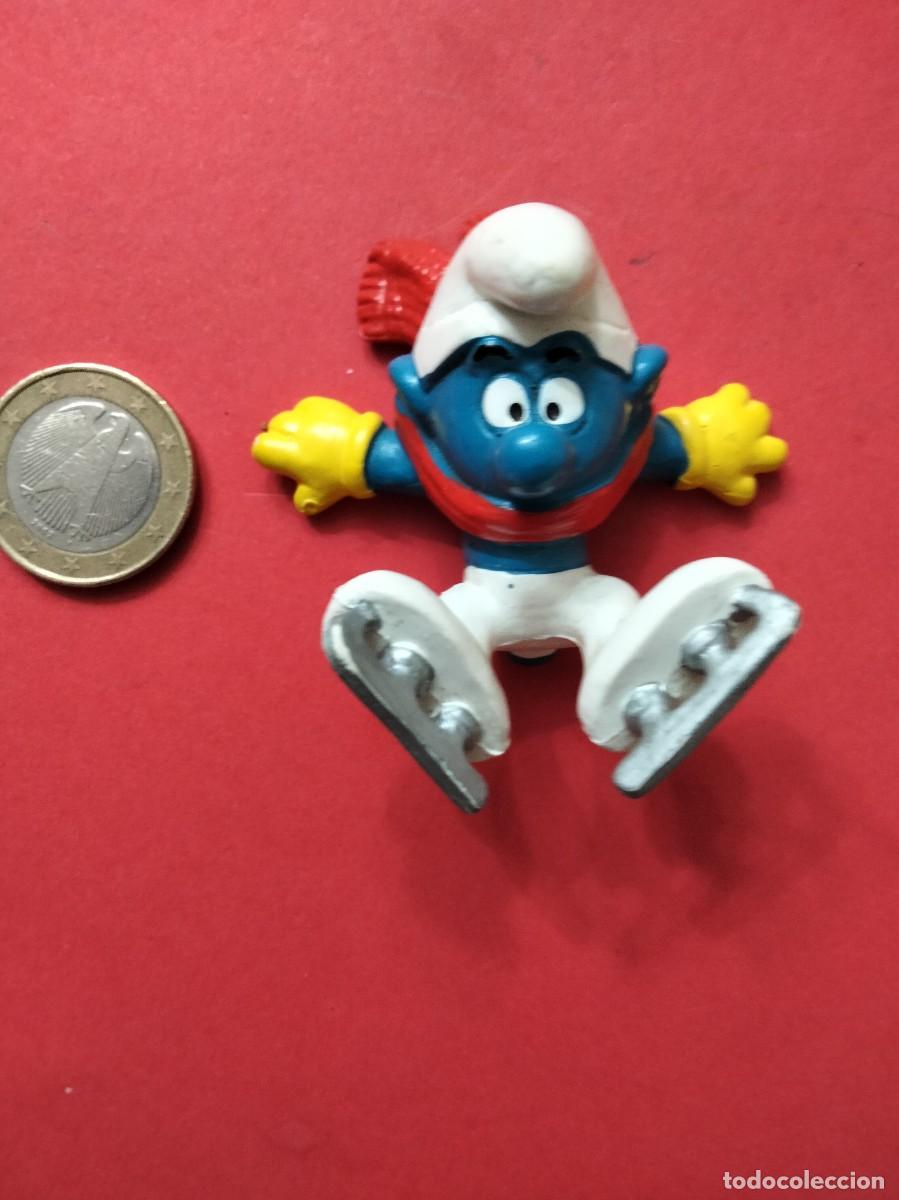 Figuras de Goma y PVC: Pitufo PVC Patinador PEYO