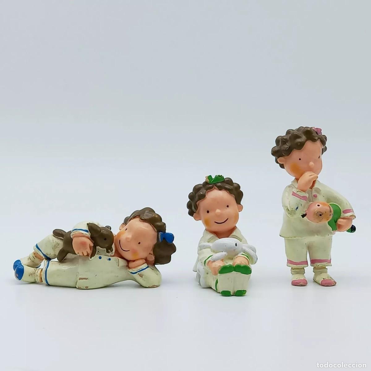 Figuras de Goma y PVC: PVC figuras Las tres mellizas Bessones Pijama Cromosoma 1999 Yolanda 90s Spain