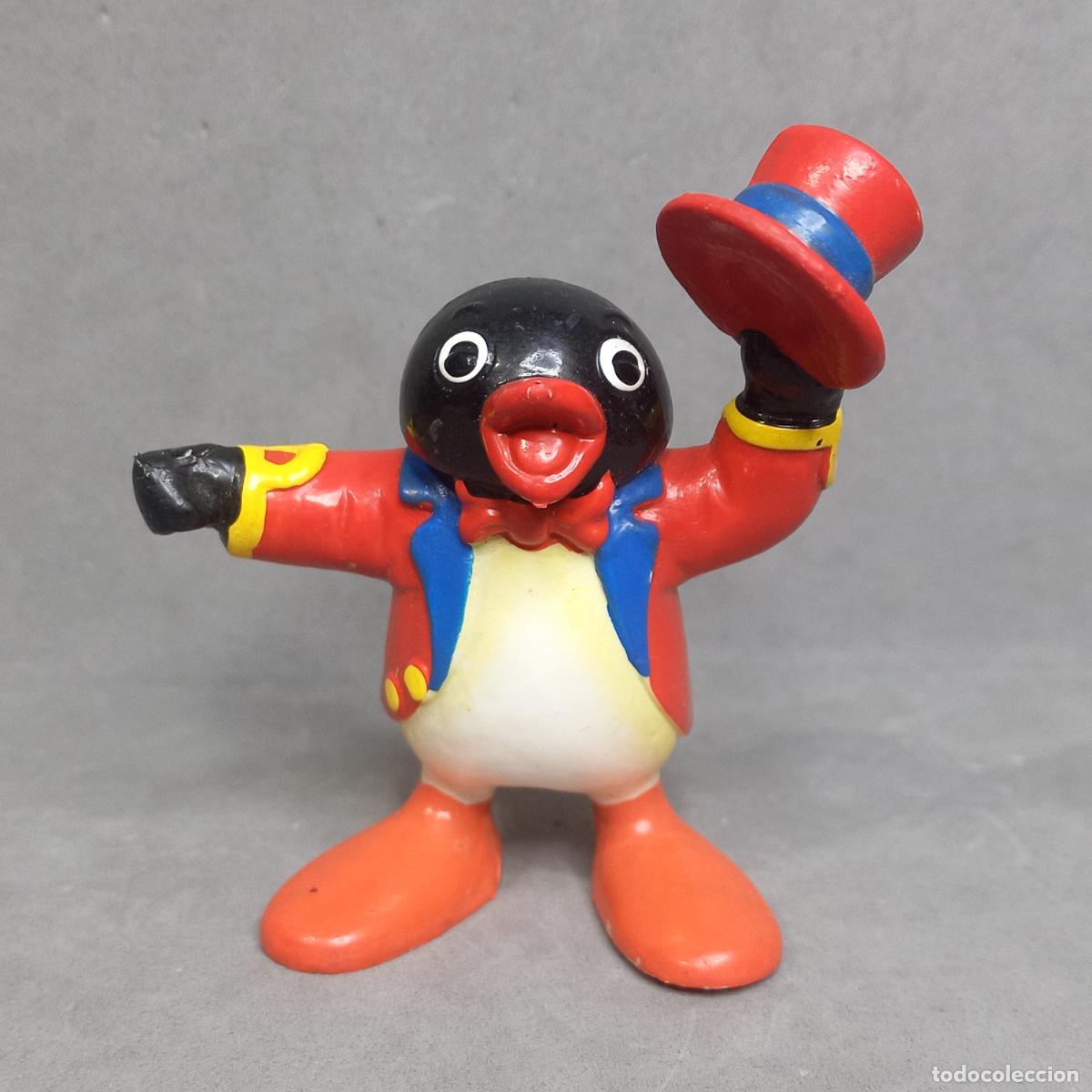 Gummi- und PVC-Figuren: Antigua figura de PINGU vestido de maestro de ceremonias. 1990 Editoy - Bullyland