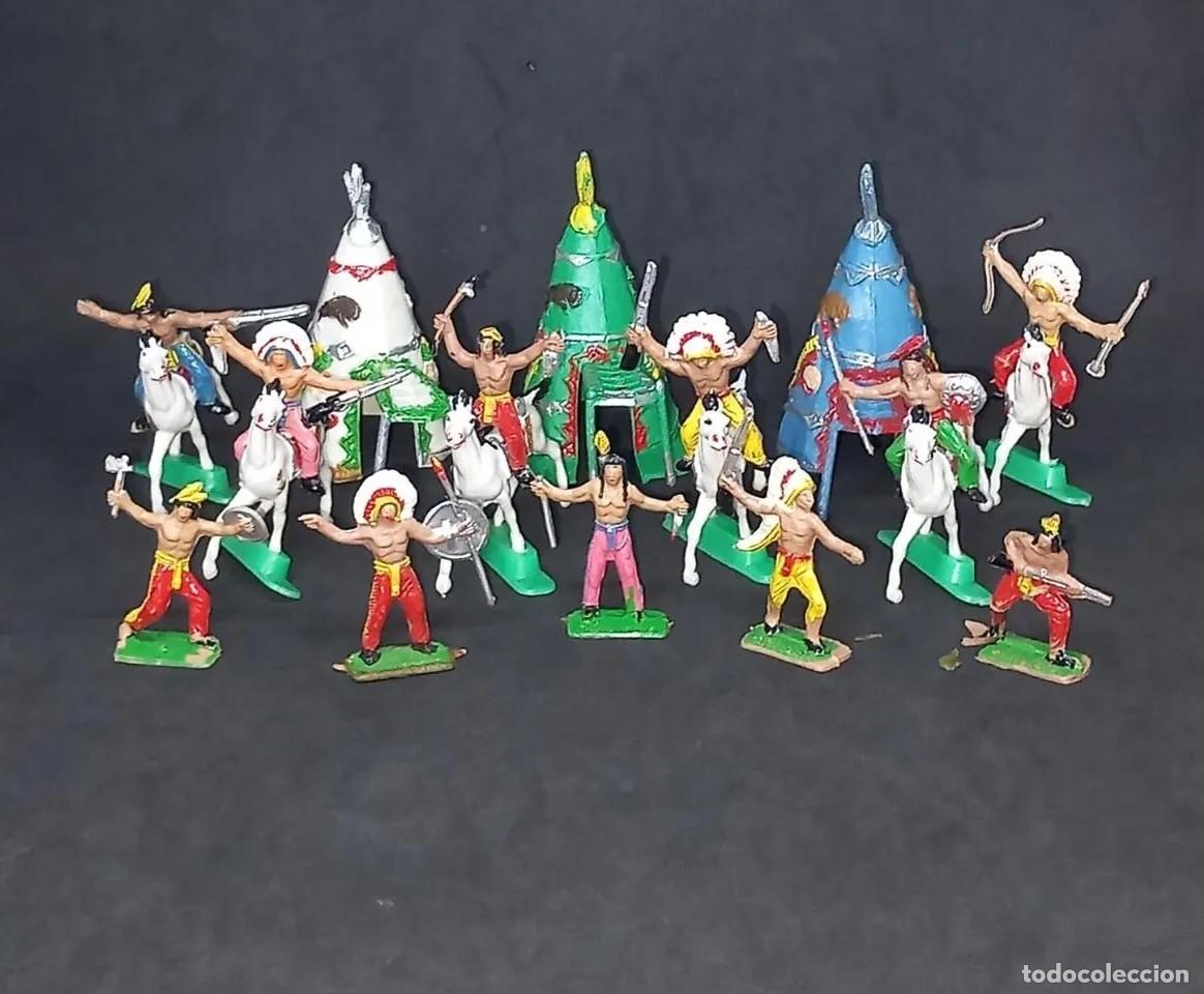 Figuras de Goma y PVC: COMANSI MINI OESTE POBLADO INDIO CABALLO TIPI TIENDA INDIA TODO OESTE AMERICANO REF 105 A&Ntilde;OS 70 RTOY