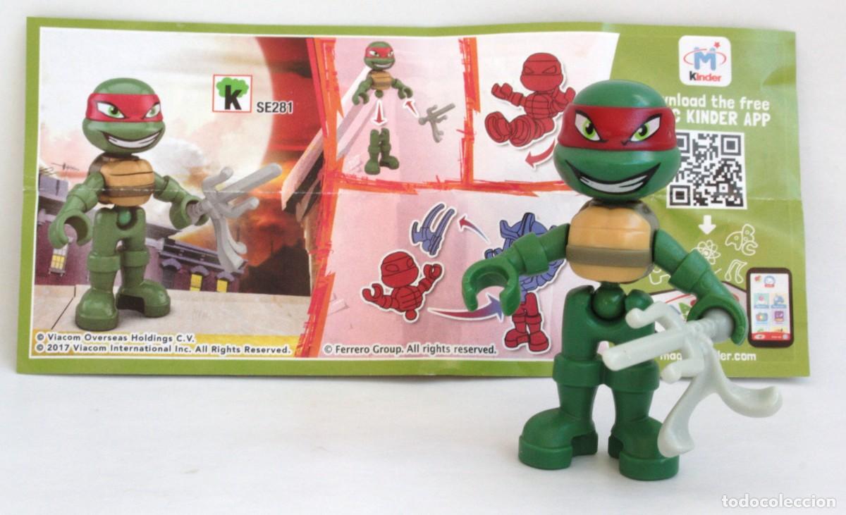 Figuras de Goma Kinder: Kinder Sorpresa Tortugas Ninja Rafaello SE281 con instrucciones / BPZ. 2017. Ninja Turtles Raphael
