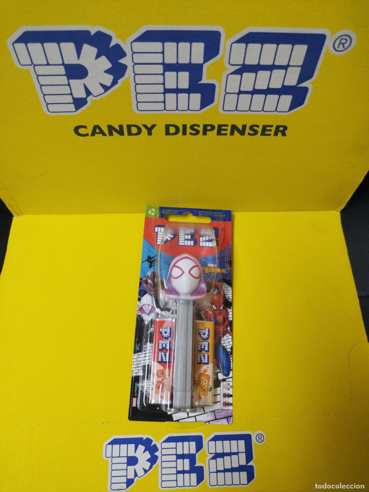 Figuras de Goma y PVC Dispensador PEZ: DISPENSADOR DE CARAMELOS PEZ (NUEVO EN BLISTER) SPIDER-GWEN