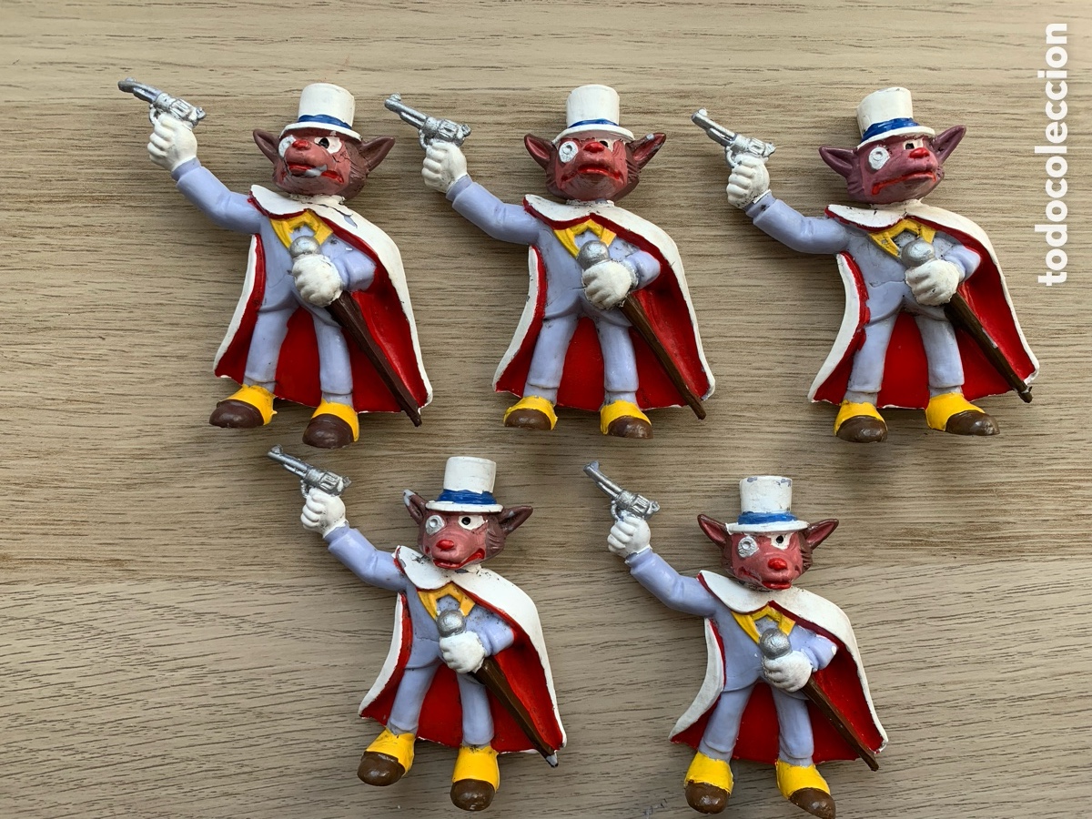 Gummi- und PVC-Figuren: &bull;Lote x5 Figuras Serie Sherlock Holmes. Fabricante: Yolanda a&ntilde;os 80/90