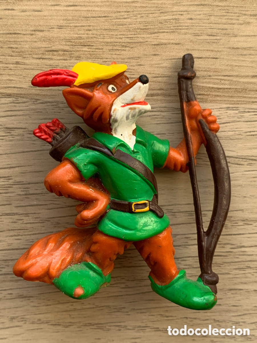 Figuras de Goma y PVC: &bull;Antigua figura fabricada por Bullyland de Robin Hood, personaje de Disney 1982