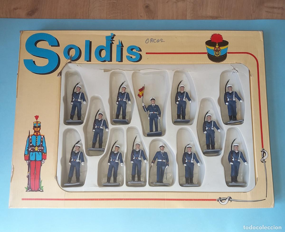 Figuras de Goma y PVC: SOLDIS SERIE DESFILES MARINA AZUL SOLDADOS FABRICADOS GOMARSA NUEVOS REF 713 EN CAJA NO REAMSA RTOY