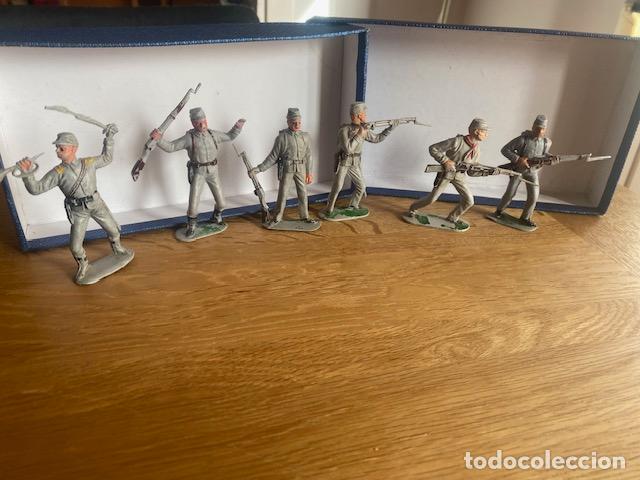 Figuras de Goma y PVC: Soldados Sudistas, Confederados. 6 figuras Jecsan