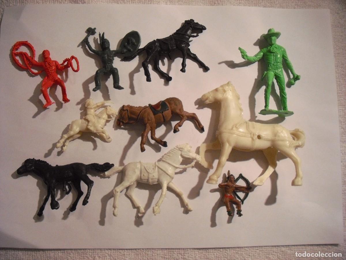 Figure di Gomma e PVC: FIGURAS Y CABALLOS DEL OESTE , LOTE DE 10. PVC