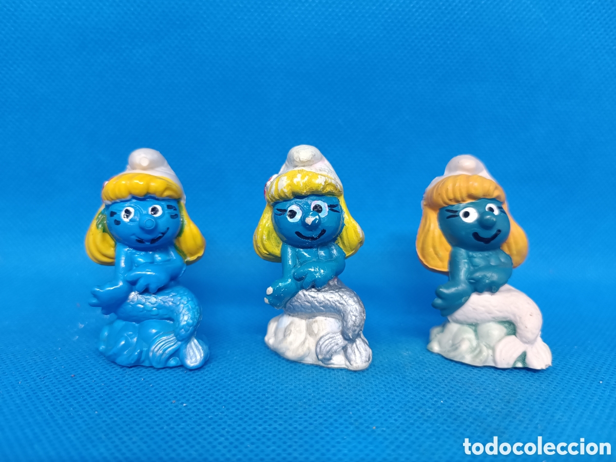 Figuras de Goma y PVC: Figuras PVC Pitufina sirena Bootleg falsas puede que No t&oacute;xico Los pitufos
