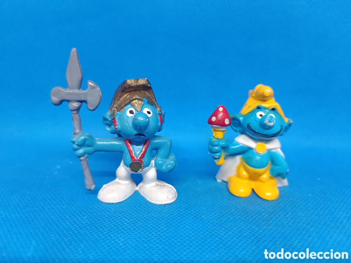 Figuras de Goma y PVC: Figuras PVC Pitufos Lote 2 Bootleg falsas puede que no toxico made in Spain Los pitufos