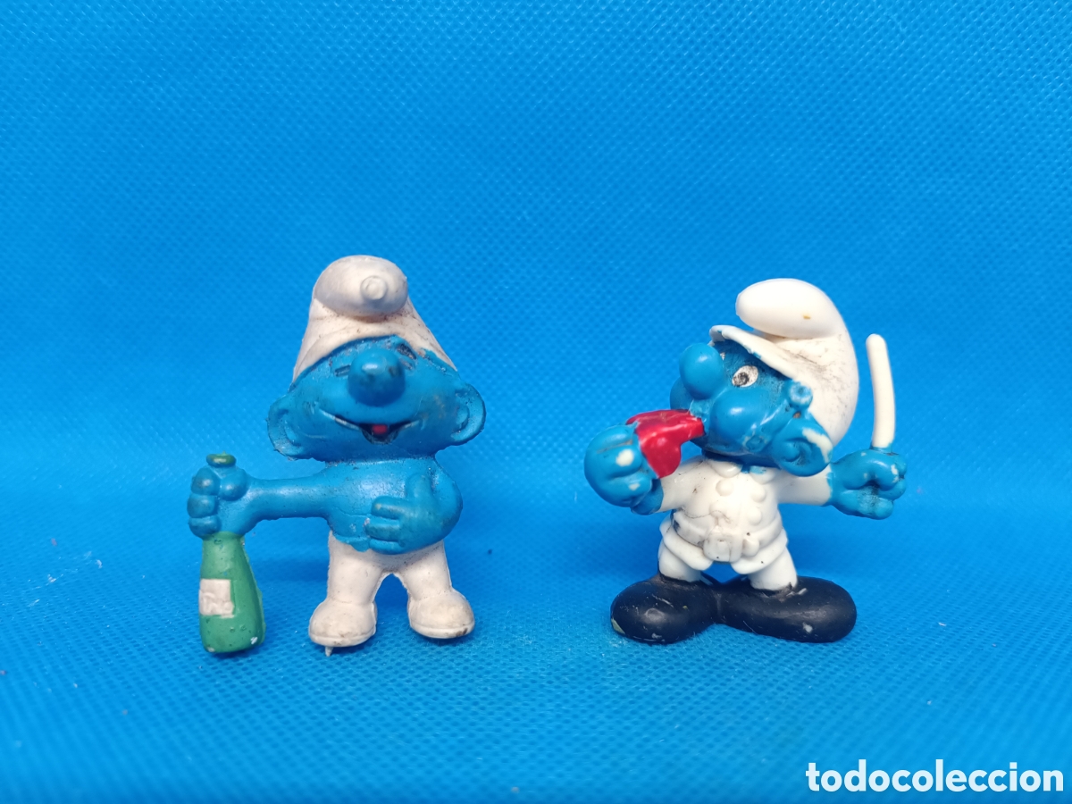 Figuras de Goma y PVC: Figuras PVC Pitufos Lote 4 Bootleg falsas puede que no toxico made in Spain Los pitufos