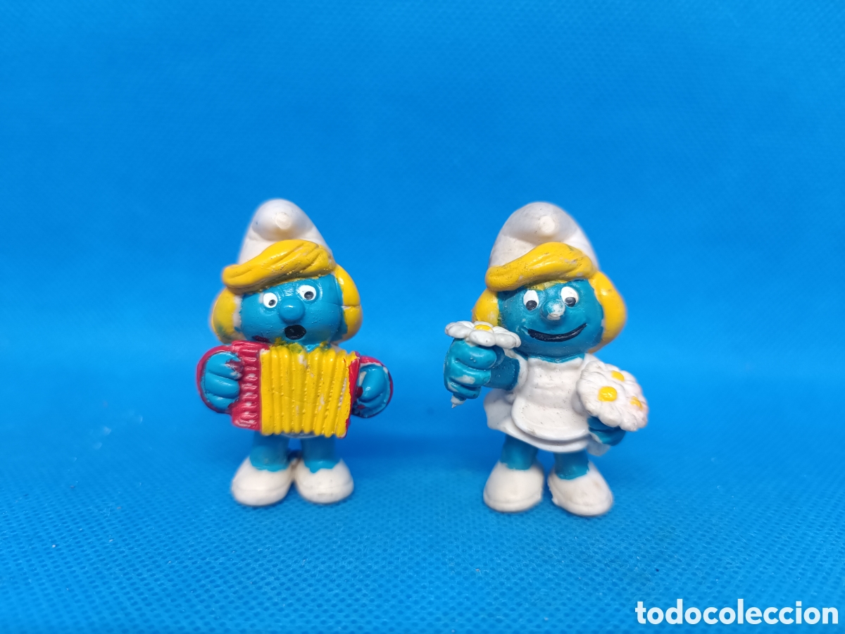 Figure di Gomma e PVC: Figuras PVC Pitufos Lote 9 Bootleg falsas puede que no toxico made in Spain Los pitufos