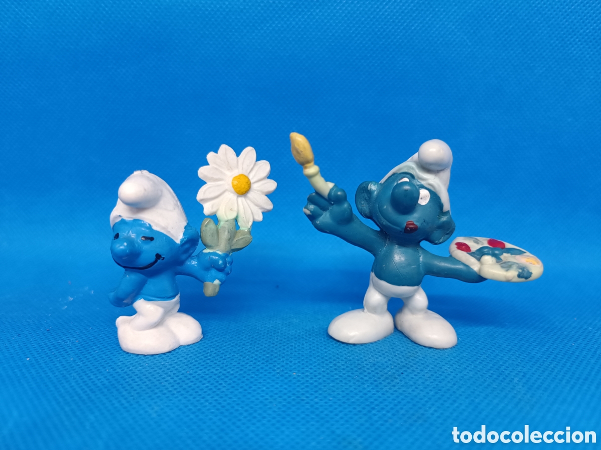 Figure di Gomma e PVC: Figuras PVC Pitufos Lote 11 Bootleg falsas puede que no toxico made in Spain Los pitufos