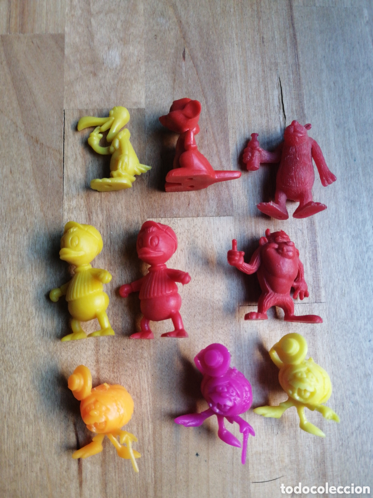 Figuras de Goma y PVC: Lote 9 figuras dunkin a&ntilde;os 80,Disney,Ruperta 1,2,3