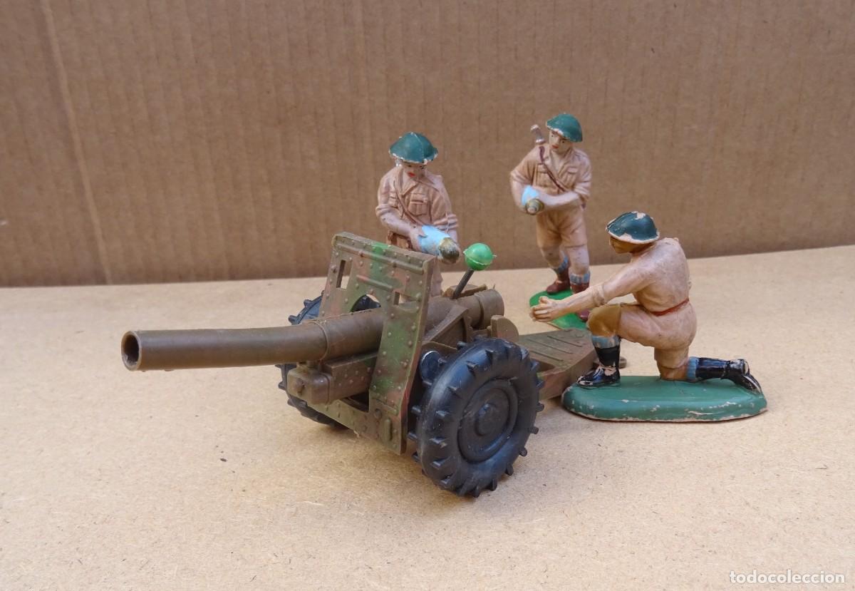 Figuras de Goma y PVC: PECH CA&Ntilde;ON INGLES WW.II con Artilleros