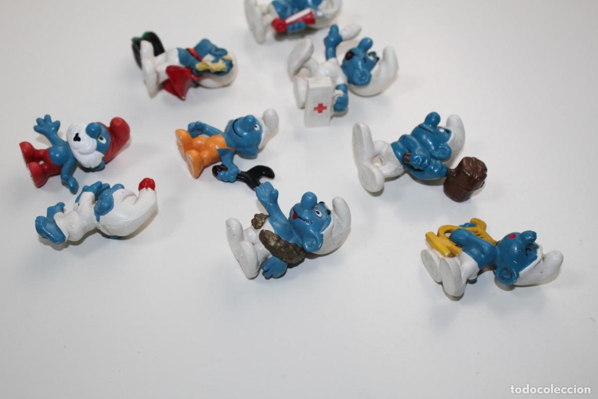 Figuras de goma y PVC: 9 FIGURAS PITUFOS PEYO - Foto 4