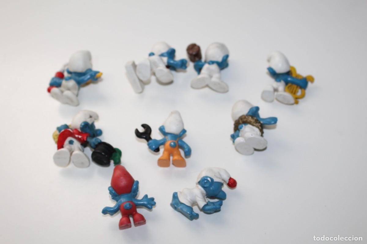 Figuras de goma y PVC: 9 FIGURAS PITUFOS PEYO - Foto 5