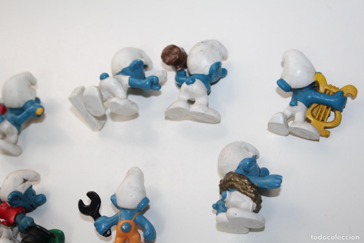 Figuras de goma y PVC: 9 FIGURAS PITUFOS PEYO - Foto 6