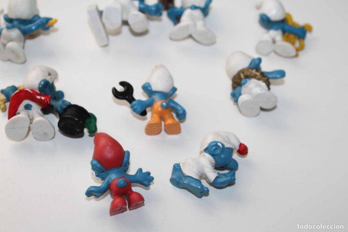 Figuras de goma y PVC: 9 FIGURAS PITUFOS PEYO - Foto 8