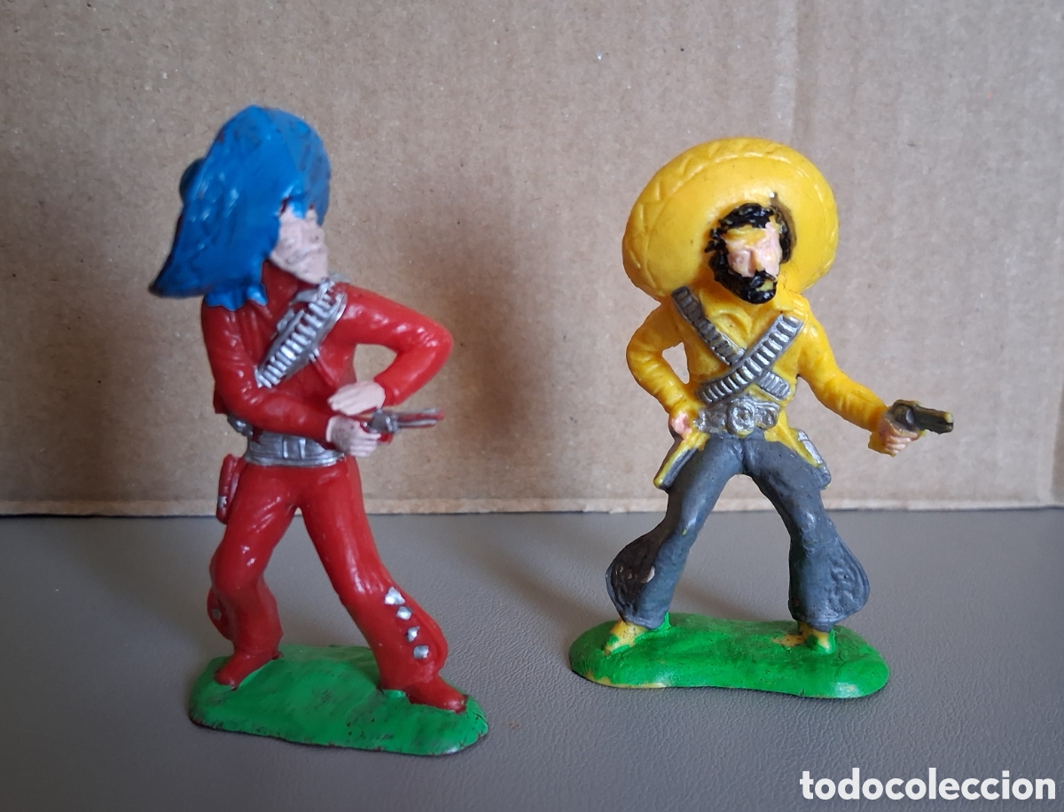 Figuras de Goma y PVC: Bandidos, mexicanos, de Reisler , oeste, vaquero comp.series del oeste a&ntilde;os 50 de Reamsa o Lafredo.