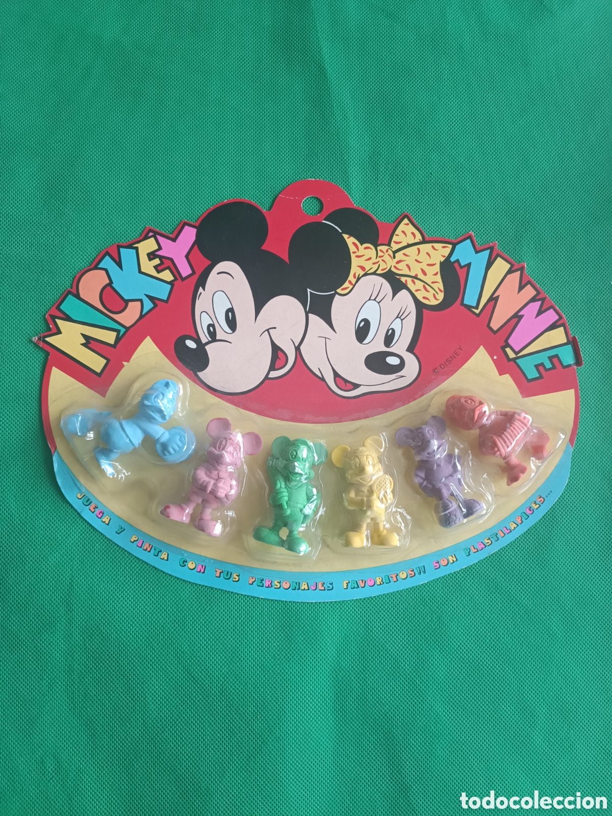 Rubber and PVC Figures: Bl&iacute;ster sin abrir Plastilapices Mickey y Minnie