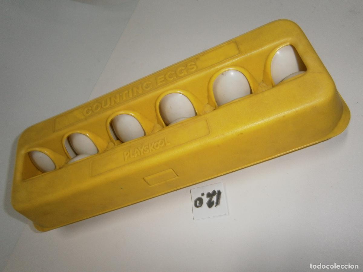 Figuras de Goma y PVC: ANTIGUO JUEGO PARA CONTAR - CARTON DE HUEVOS (TAMA&Ntilde;O A ESCALA ORIGINAL)