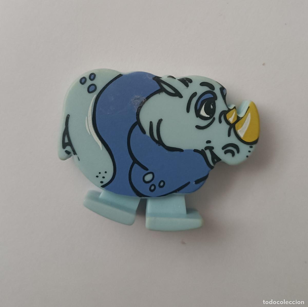 Figuras de Goma Kinder: kinder rinoceronte a&ntilde;os 90 antiguo animal animalito