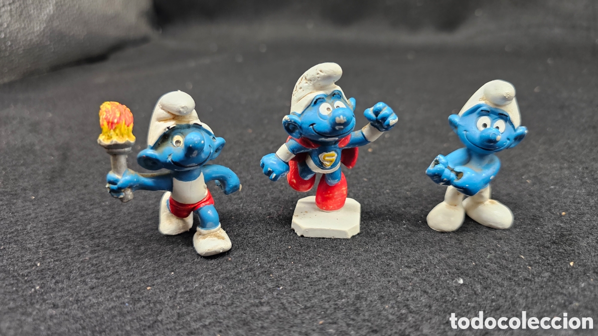 Figuras de Goma y PVC: Antiguos Pitufos de pvc