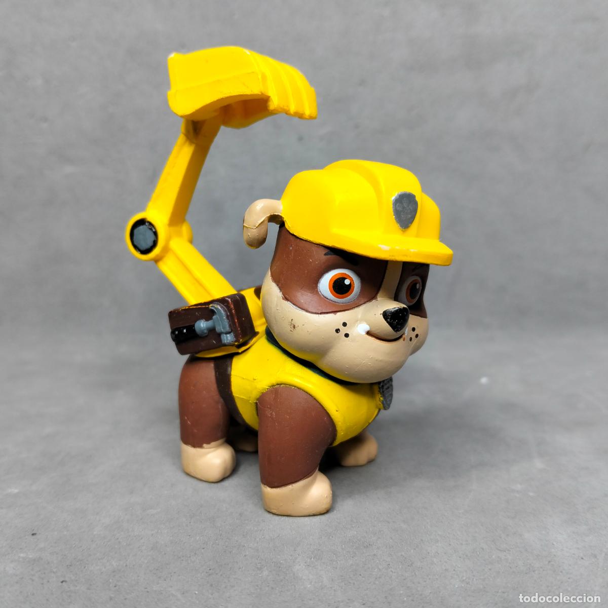Figuras de Goma y PVC: Figura de Rubble, Bulldog de construcci&oacute;n, personaje de La Patrulla Canina. COMANSI - Spin Master
