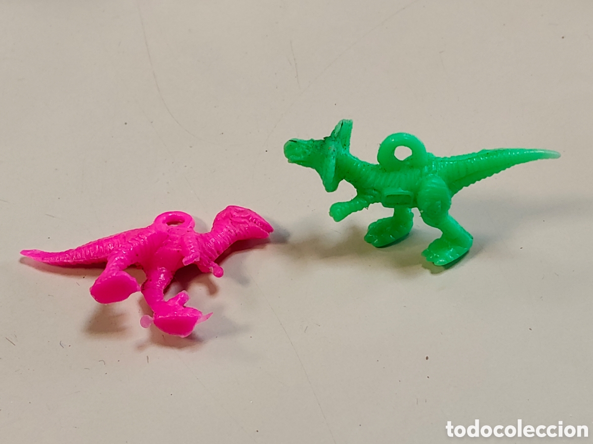 Figuras de Goma y PVC: Lote de 2 Mu&ntilde;ecos de PVC colgante Dinosaurios Grefusa a&ntilde;os 90 Parque Jur&aacute;sico
