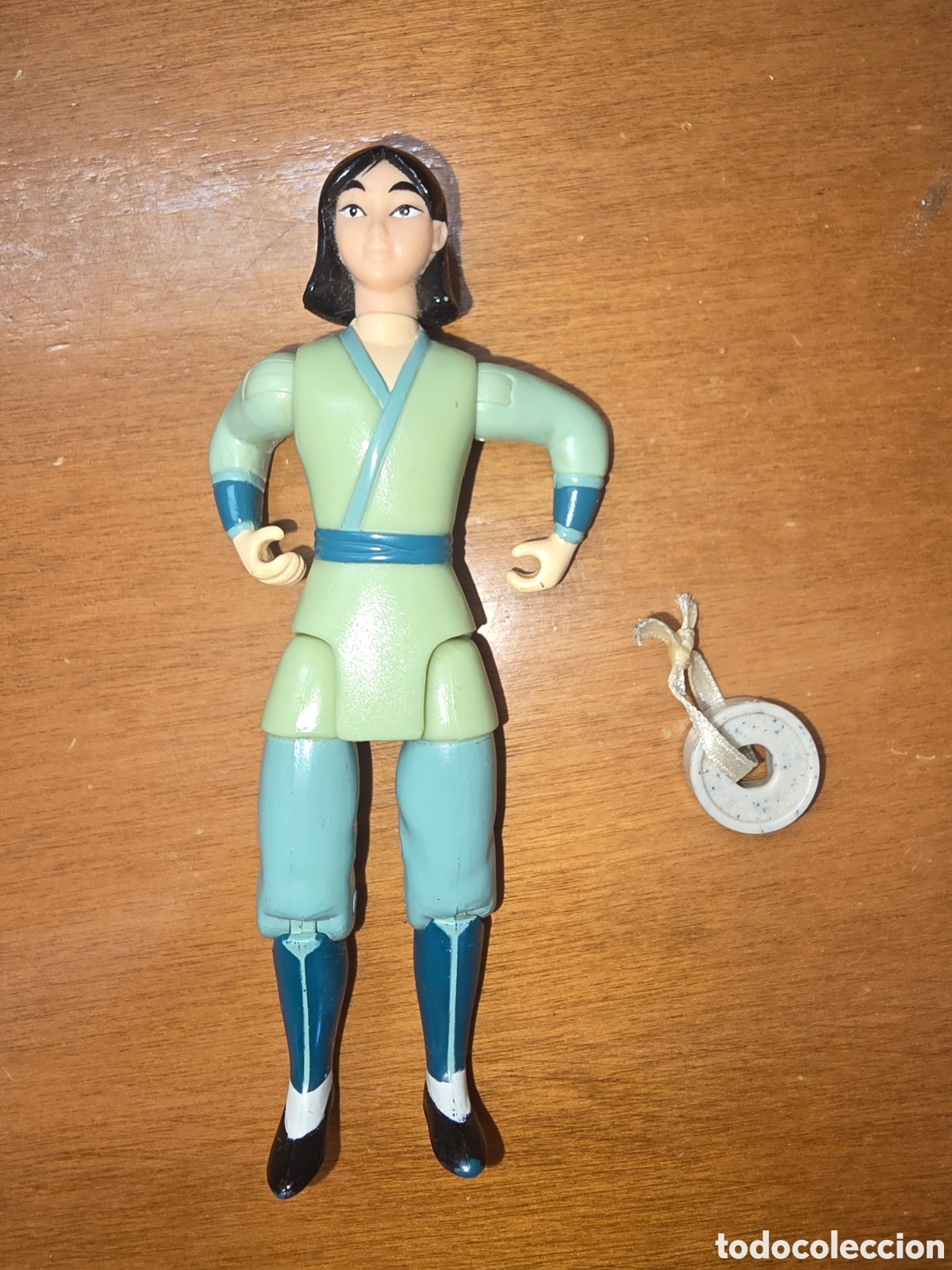 Figuras de Goma y PVC: Figura articulada Mulan con pesa Disney mu&ntilde;eco dibujos animados colecci&oacute;n