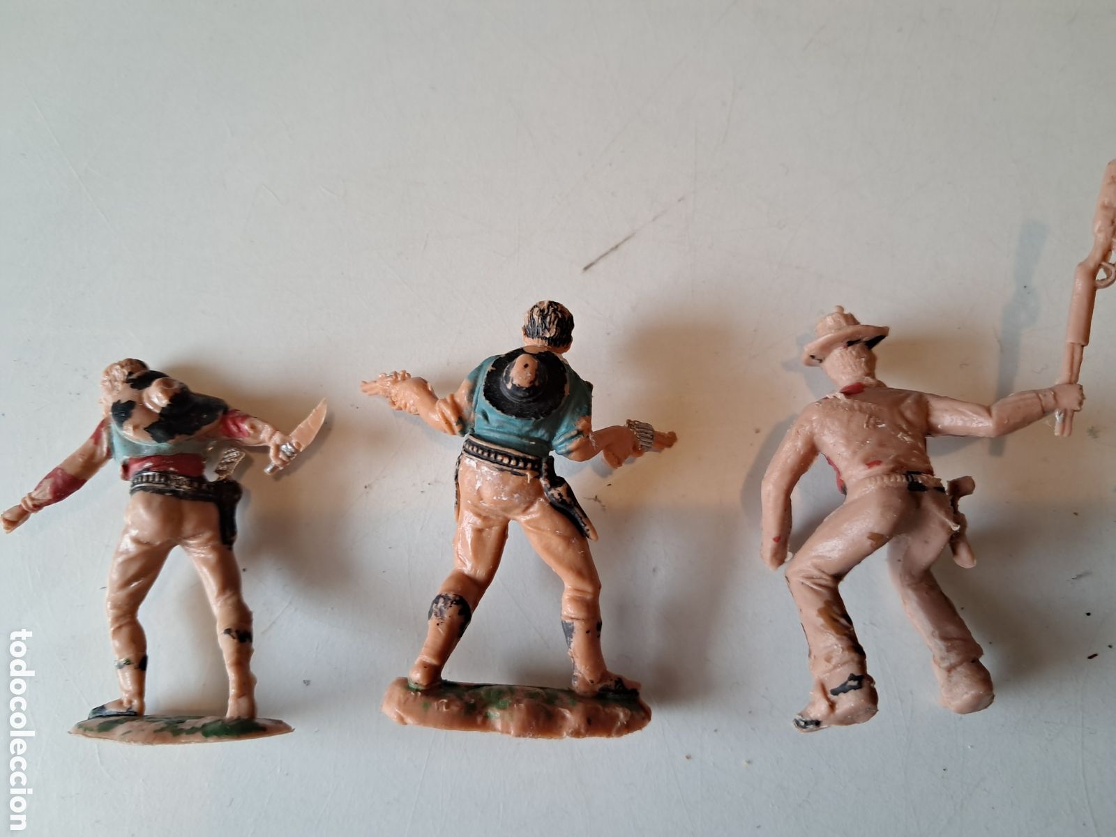 Figuras de goma y PVC: 3 VAQUEROS &iquest;REAMSA? LEJANO OESTE. - Foto 2