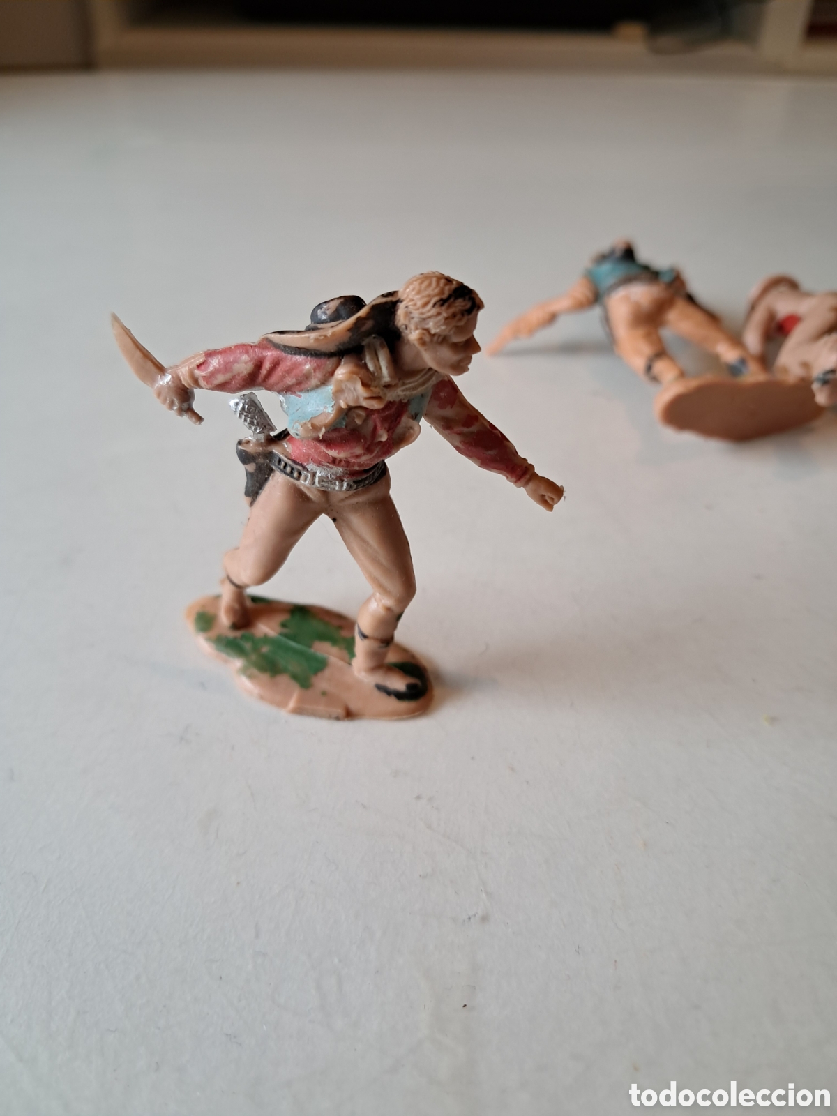 Figuras de goma y PVC: 3 VAQUEROS &iquest;REAMSA? LEJANO OESTE. - Foto 3