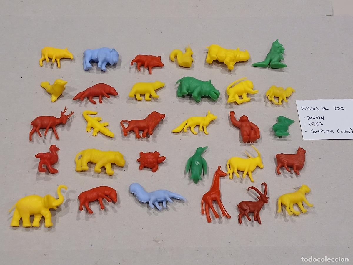 Rubber and PVC Figures: Figuras pl&aacute;stico (tipo Premium Dunkin). Fieras del zoo (animales), 1967, completa