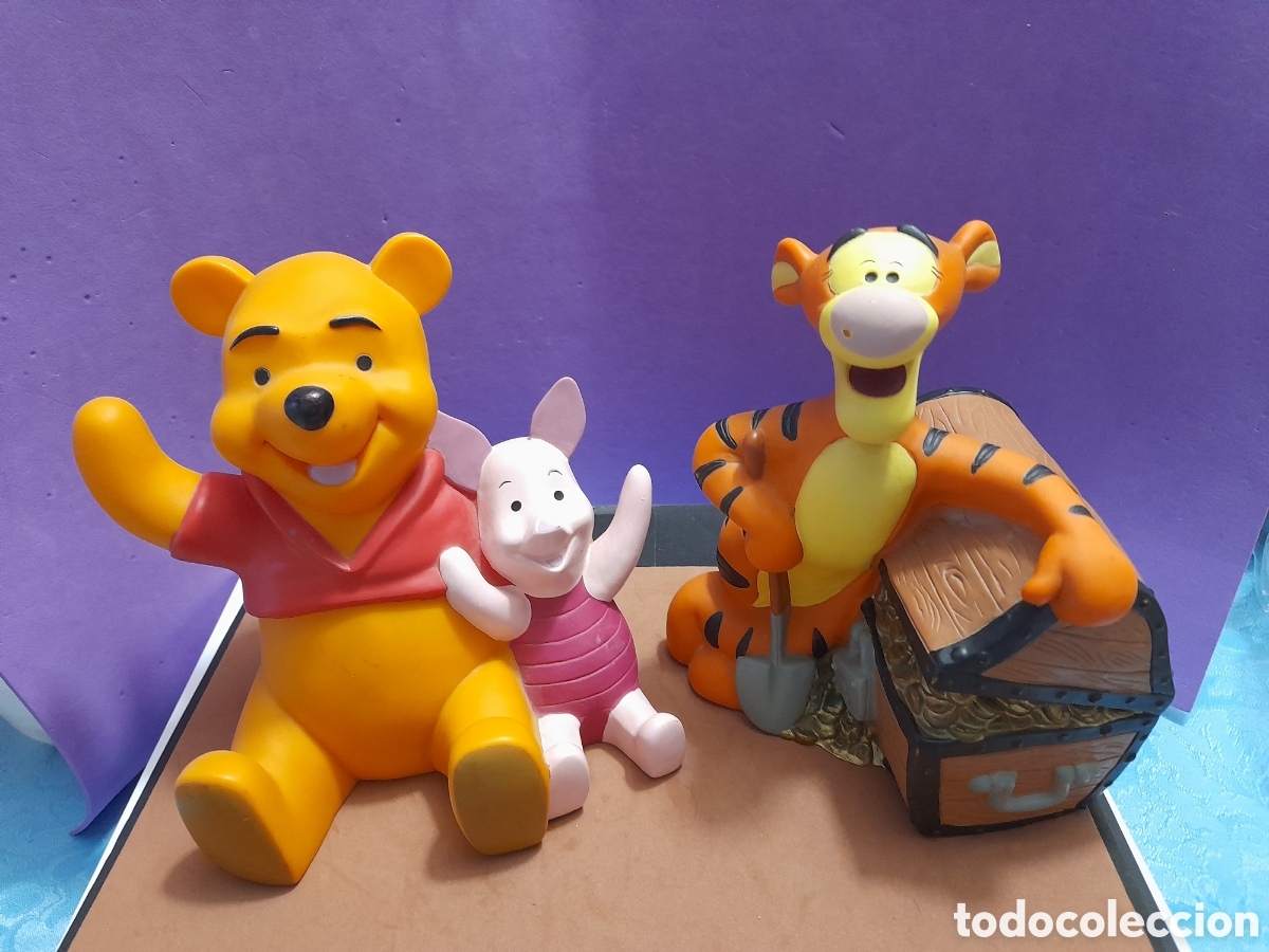 Figuras de Goma y PVC: Disney, lote de hucha Winnie the Pooth y Tiger