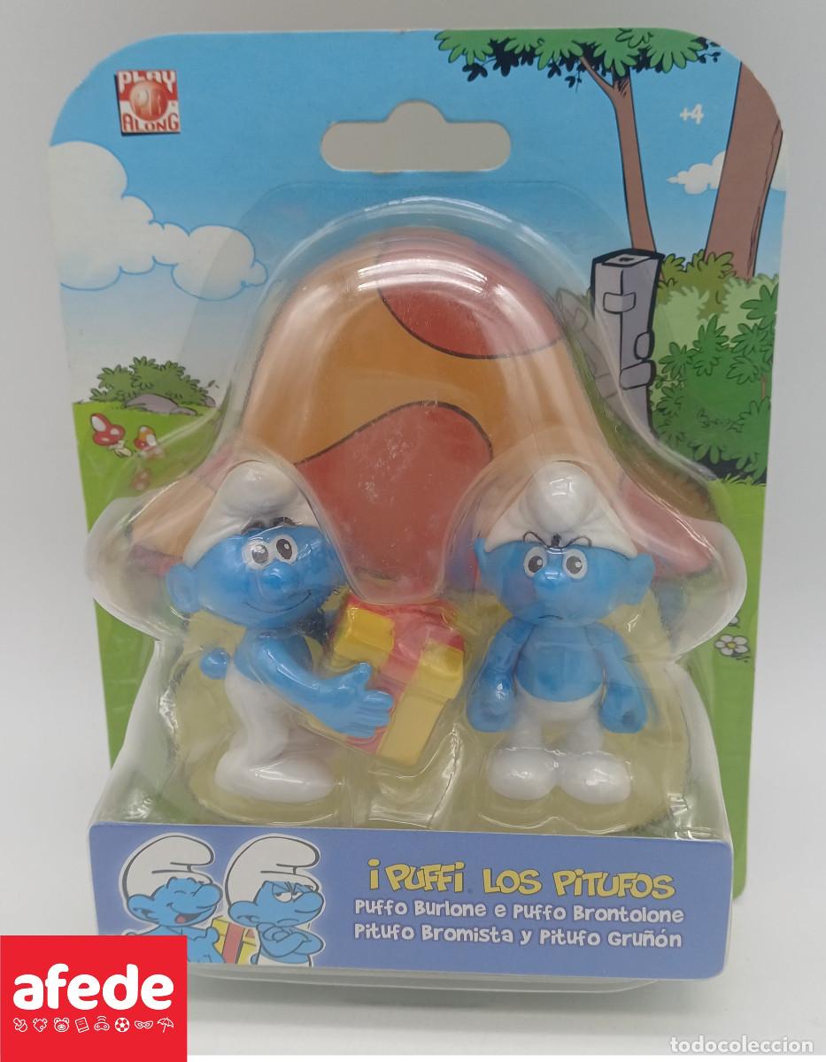 Figuras de Goma y PVC: BLISTER PITUFO BROMISTA Y PITUFO GRU&Ntilde;&Oacute;N