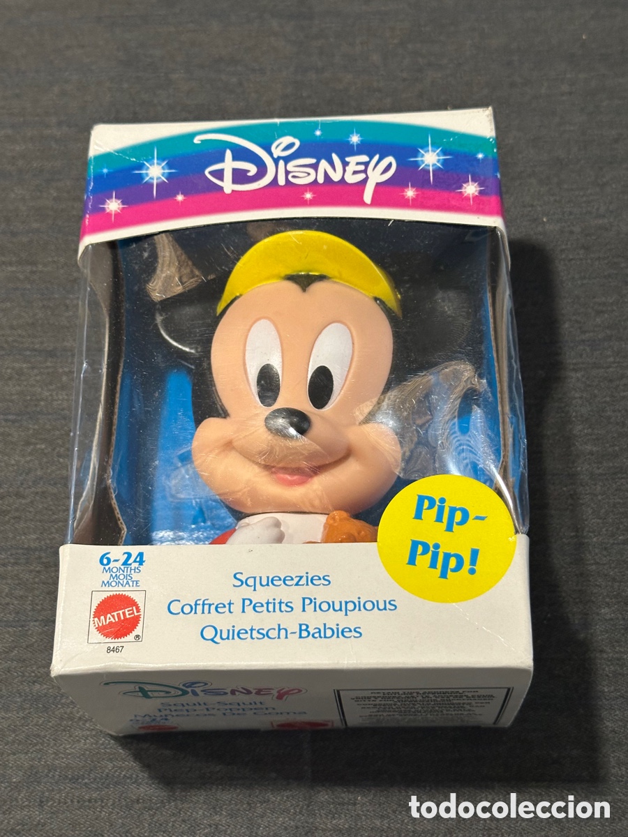Figuras de Goma y PVC: Juguete vintage a&ntilde;os 90 de Mickey Mouse de la l&iacute;nea Squeezies de Mattel