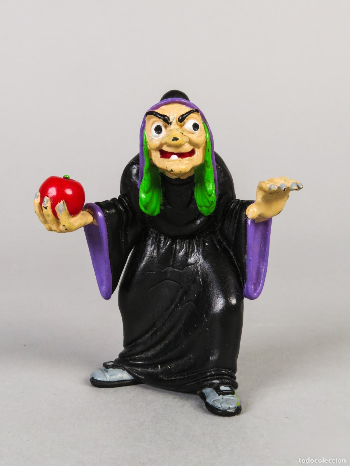 Figuras de Goma y PVC: Bruja Blancanieves y 7 enanitos PVC Comics Spain a&ntilde;os 80