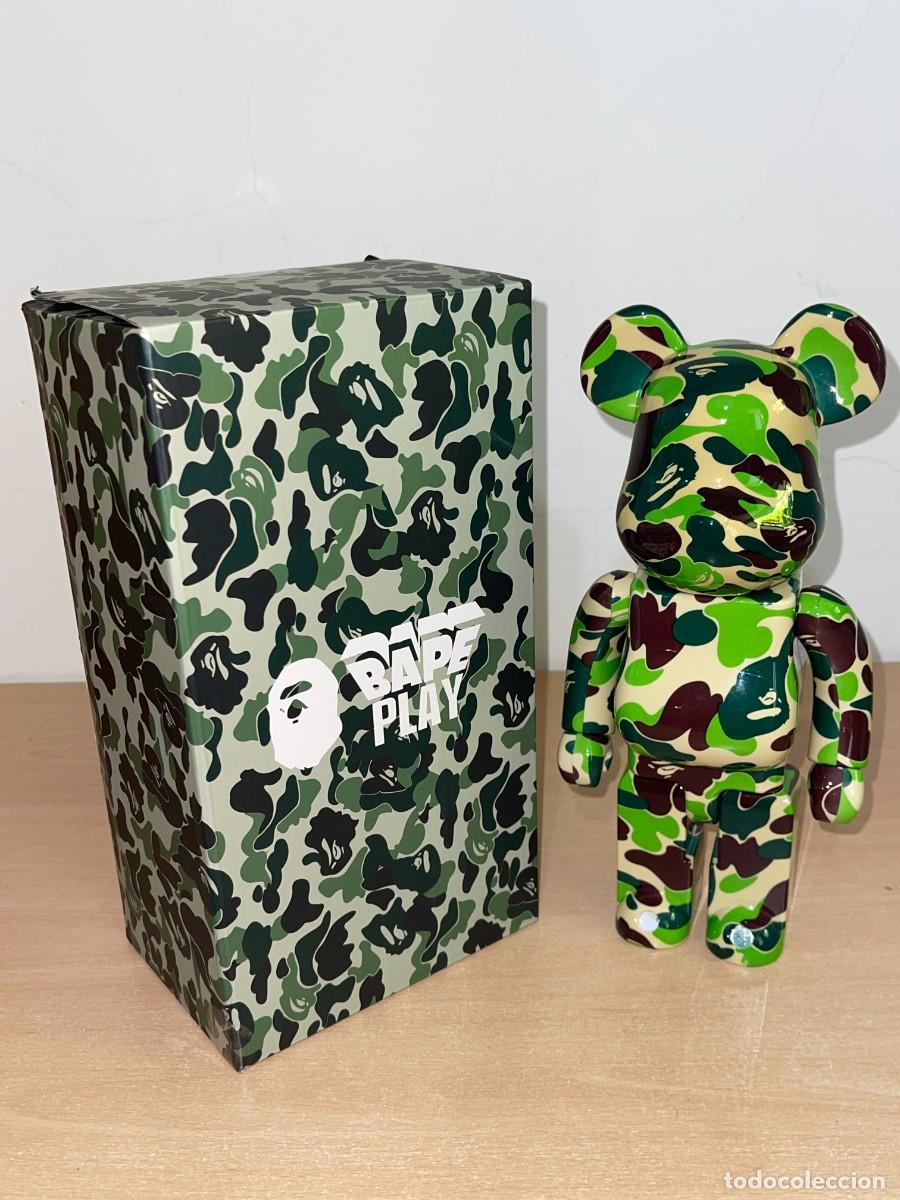 Figuras de Goma y PVC: Figura Bearbrick camuflaje Verde 400% 28cm Medicom Toy con caja Green Camo
