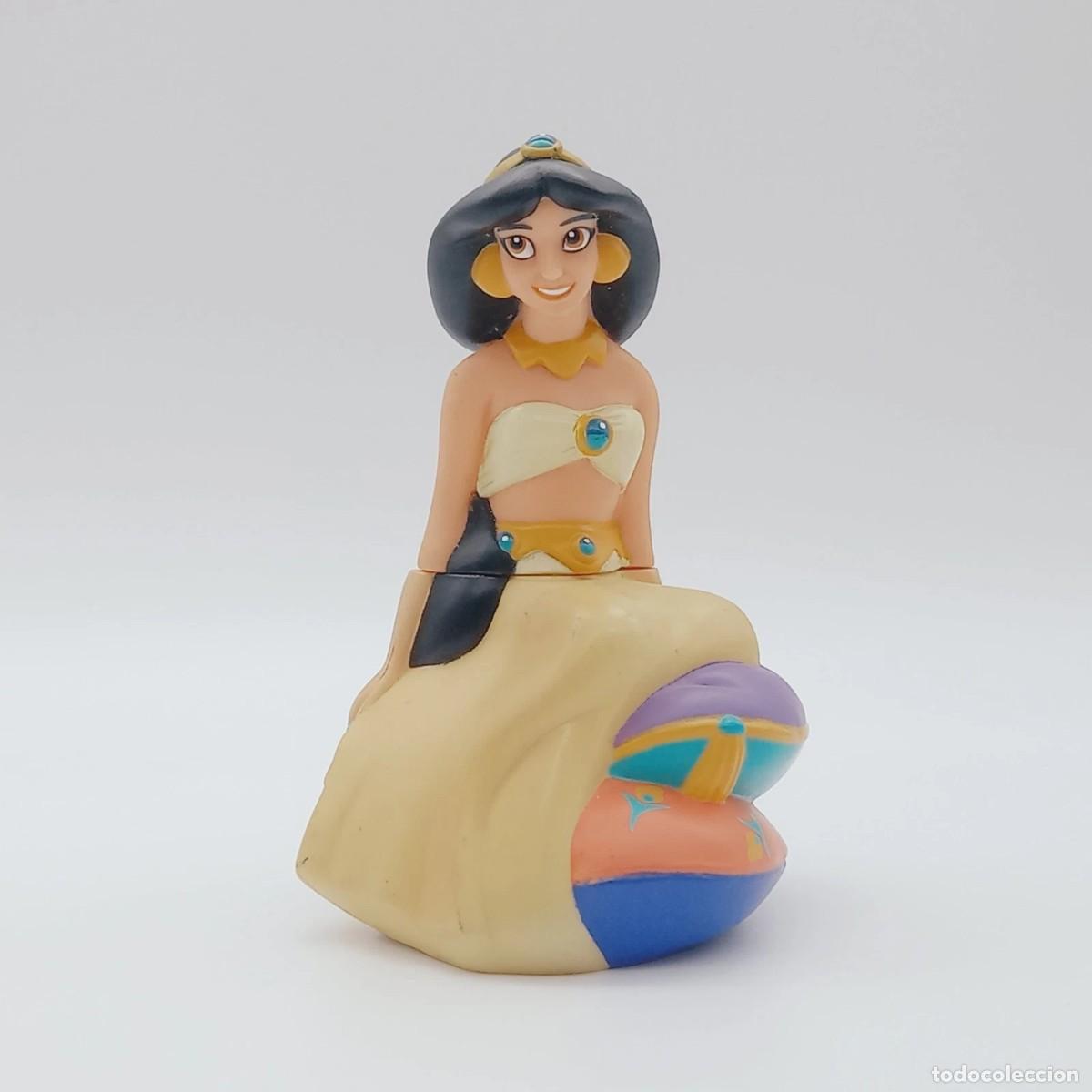 Figuras de Goma y PVC: Aladdin Bote colonia vac&iacute;on Yasmine Disney perfume official product vintage 90s Spain