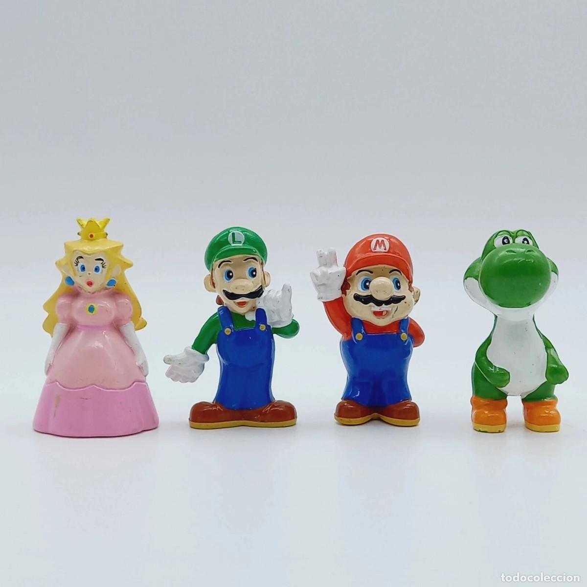 Figurines en Caoutchouc et PVC: Lote 4 mu&ntilde;ecos Mario Bros Nintendo 1994 Mars Official Product original vintage