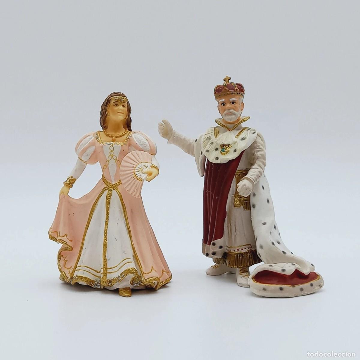 Figurines en Caoutchouc et PVC: Lote 2 mu&ntilde;ecos PVC Princesa & Rey Schleich 2003 & 2005 ref 70027 & 70045 originales