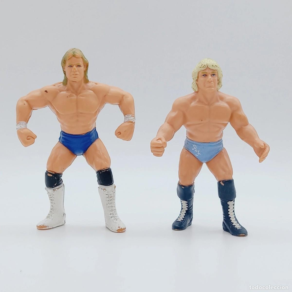 Figurines en Caoutchouc et PVC: Lote 2 mu&ntilde;ecos PVC WWF FIGURE RICK FLAIR & LEX LUGER GALOOB 1990 WRESTLING WWE originales vintage