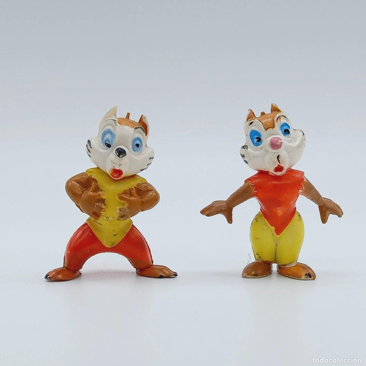 Figuras de Goma y PVC: Lote 2 mu&ntilde;ecos PVC Figures Chip 'N' Dale Disney Heimo vintage ancient genuine official