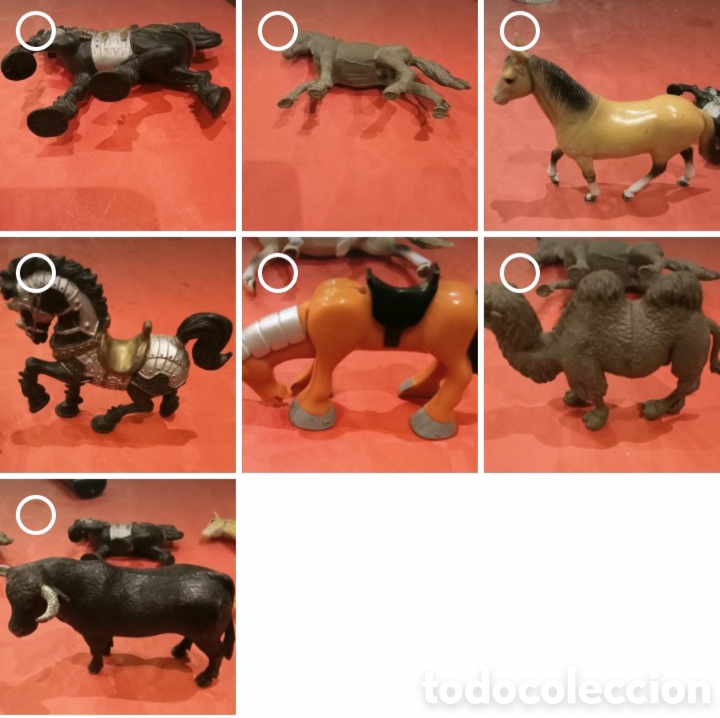 Figuras de Goma y PVC: 7 juguetes de figuras de animales..