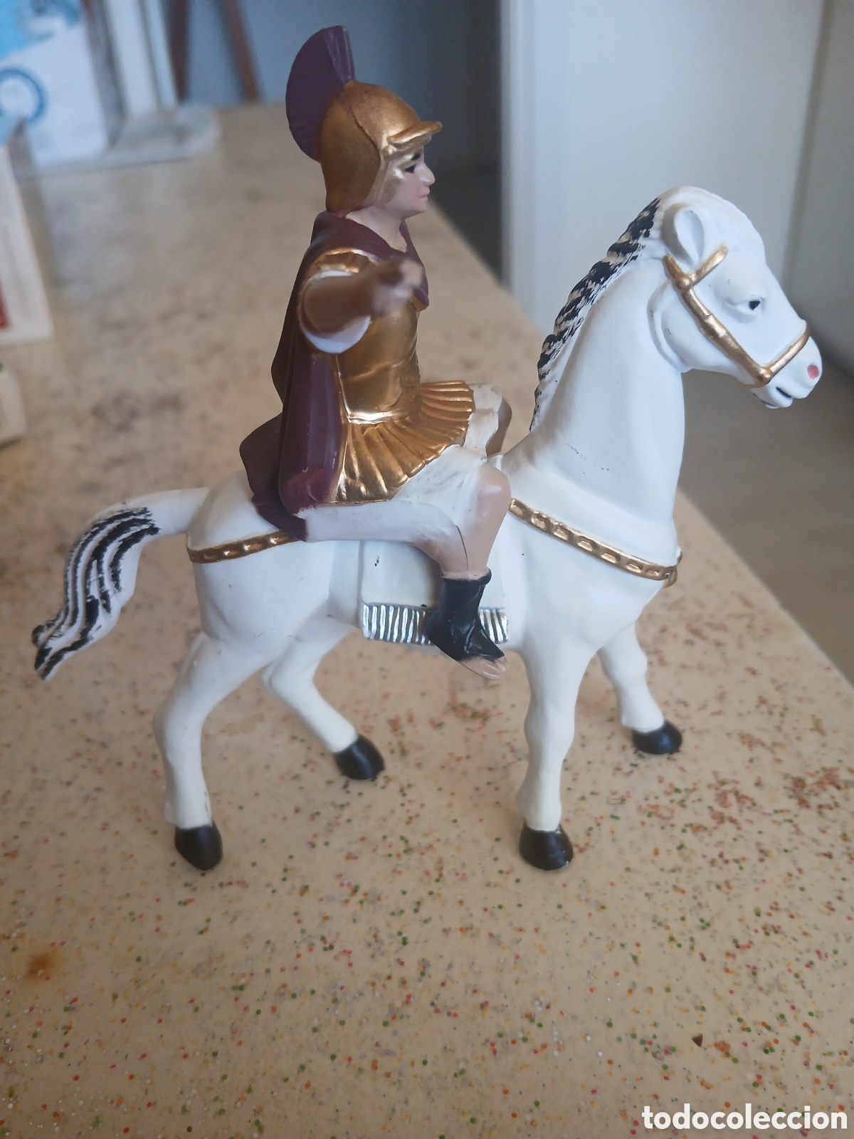 Figuras de goma y PVC: Romano a caballo para colecion - Foto 2