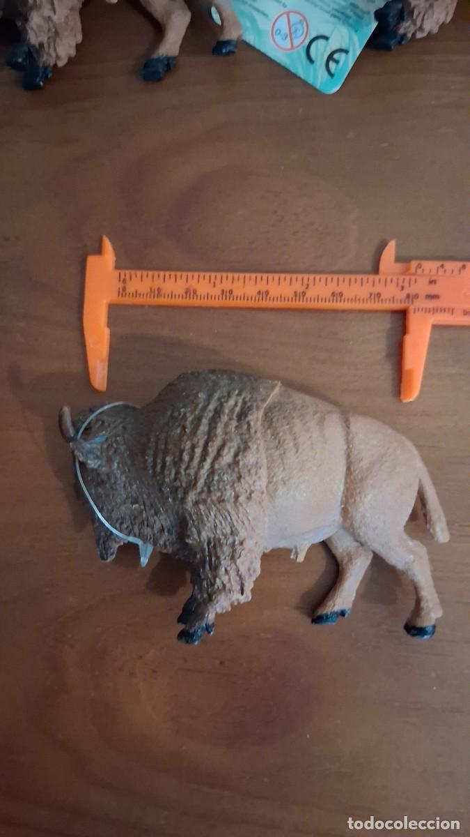 Figuras de goma y PVC: 3 B&uacute;falos del Oeste Americano - Foto 4