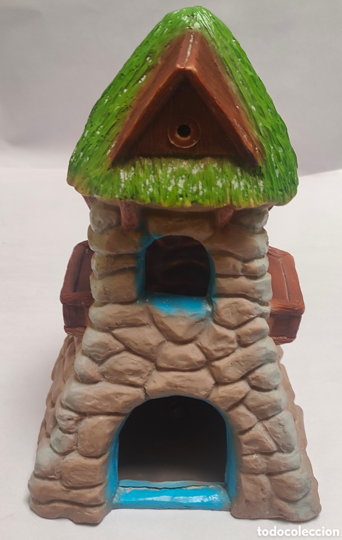 Figuras de Goma y PVC: Molino pitufos goma blanda sin marca