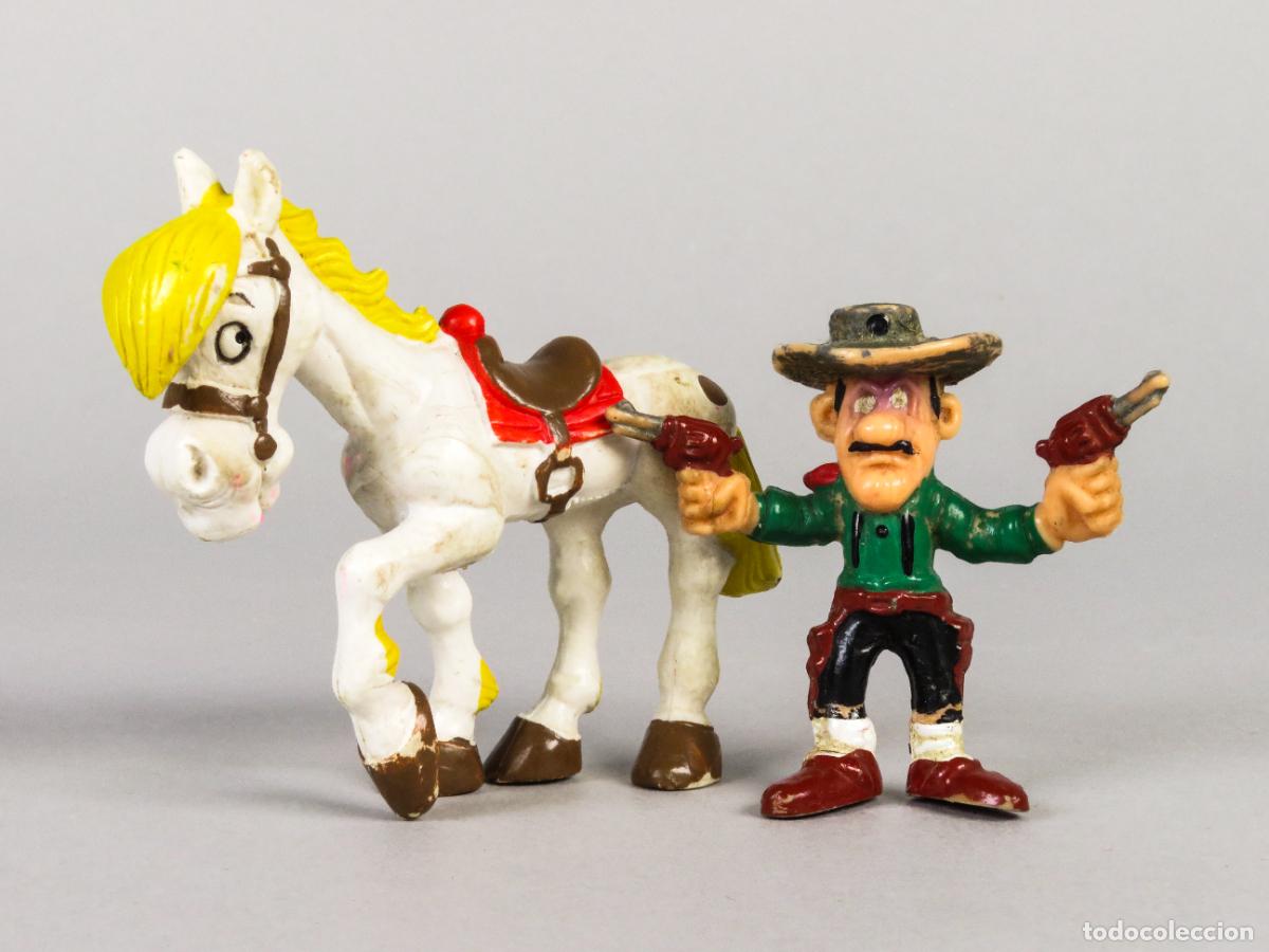 Figuras de Goma y PVC: Hermano Dalton Lucky Luke con caballo PVC Schleich Morris Dargaud 1984