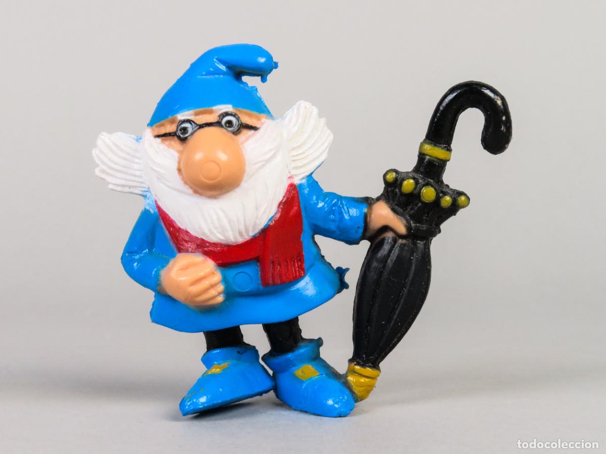 Figuras de Goma y PVC: Duende anciano paraguas PVC Juplay Serie cuentos infantiles a&ntilde;os 80